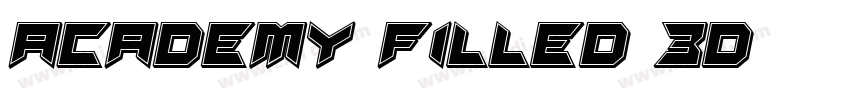 Academy Filled 3D字体转换